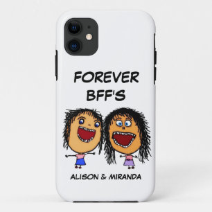 Cartoon おもしろい Friends BFF最高ののCartoon Friends iPhone 11 ケース