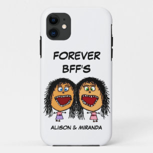 Cartoon おもしろい Friends BFF最高ののCartoon Friends iPhone 11 ケース