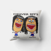 Cartoon 最高の Friend BFF クッション (裏面)
