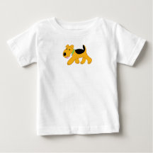 Cartoon Airedale Terrierベビー素晴らしジャージーTシャツ