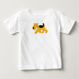 Cartoon Airedale Terrierベビー素晴らしジャージーTシャツ ベビーTシャツ