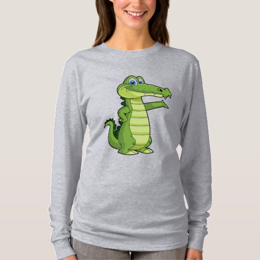 Cartoon Aligatorの背景 Tシャツ (正面)