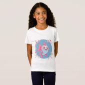 Cartoon Angler Girl T-Shirt Tシャツ (正面フル)