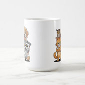 Cartoon Animal Friends Team Illustration コーヒーマグカップ (中央)