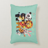 🎵 Cartoon Animal Music Party – Fun & Cute Musical アクセントクッション (正面(垂直))