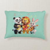 🎵 Cartoon Animal Music Party – Fun & Cute Musical アクセントクッション (裏面)