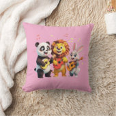 🎵 Cartoon Animal Music Party – Fun & Cute Musical クッション (ブランケット)