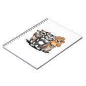 Cartoon Animal Team Character Illustration ノートブック (左側)