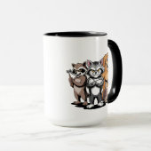 Cartoon Animal Team Character Illustration マグカップ (正面右)