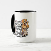 Cartoon Animal Team Character Illustration マグカップ (正面左)