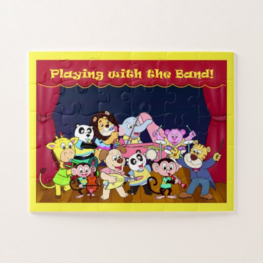 Cartoon Animals In the Band ジグソーパズル (横)