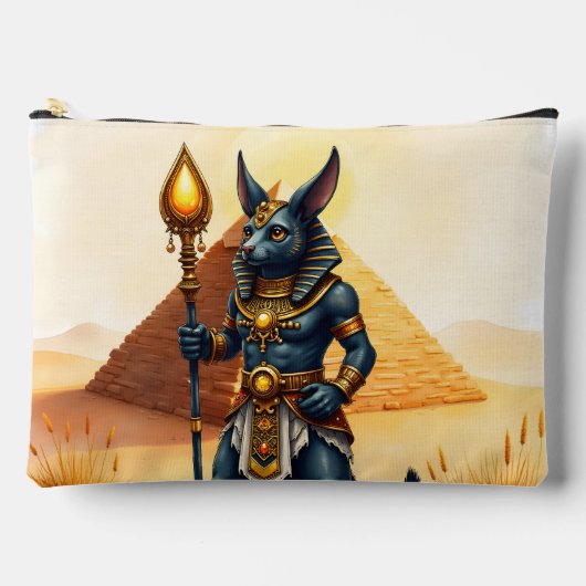 Cartoon Anubis – エジプトの死後の神 アクセサリーポーチ (正面)
