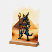 Cartoon Anubis – エジプトの死後の神 アクリルサイン (傾斜)
