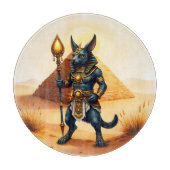 Cartoon Anubis – エジプトの死後の神 カッティングボード (正面)