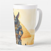 Cartoon Anubis – エジプトの死後の神 カフェラテマグ (右アングル)