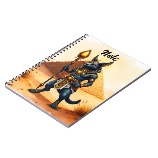 Cartoon Anubis – エジプトの死後の神 ノートブック (左側)