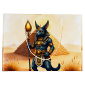 Cartoon Anubis – エジプトの死後の神 ラージペーパーバッグ (裏面)