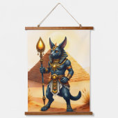 Cartoon Anubis – エジプトの死後の神 吊り下げ型タペストリー (正面)