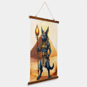 Cartoon Anubis – エジプトの死後の神 吊り下げ型タペストリー (傾斜あり)