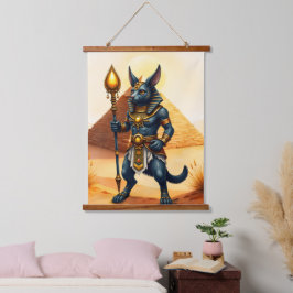 Cartoon Anubis – エジプトの死後の神 吊り下げ型タペストリー