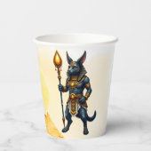 Cartoon Anubis – エジプトの死後の神 紙コップ (裏面)