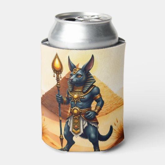 Cartoon Anubis – エジプトの死後の神 缶クーラー (缶正面)