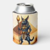 Cartoon Anubis – エジプトの死後の神 缶クーラー (缶裏面)