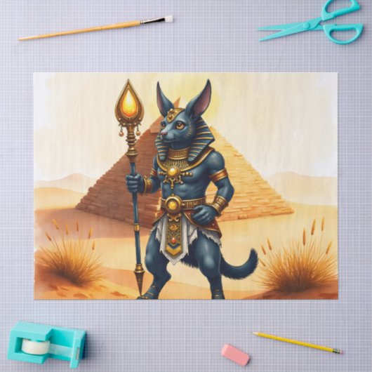 Cartoon Anubis – エジプトの死後の神 薄葉紙 (クラフト)