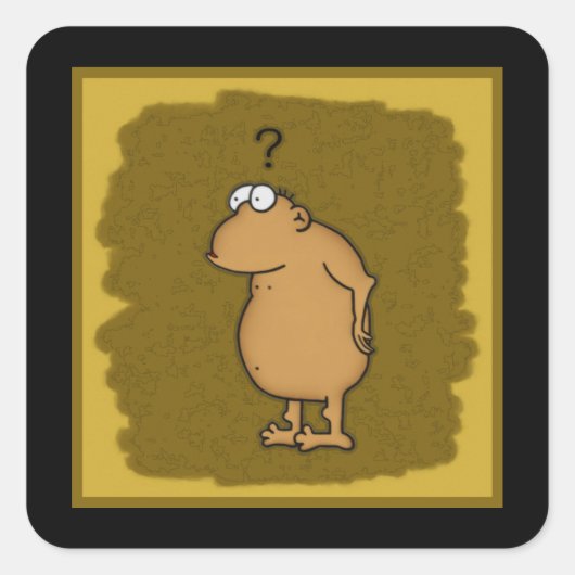 Cartoon Apeスタンプ スクエアシール (正面)