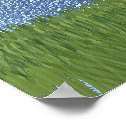 Cartoon Australian Cattle Dog ポスター (角)