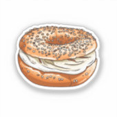 Cartoon bagel シール (正面)