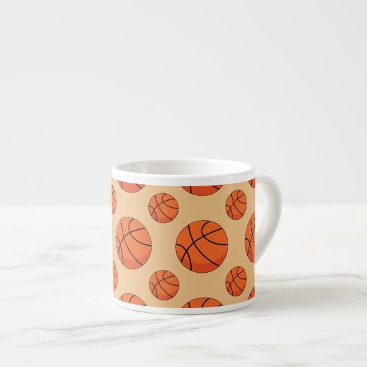 Cartoon Basketball Ball エスプレッソカップ (正面右)