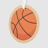 Cartoon Basketball Ball オーナメント (正面)