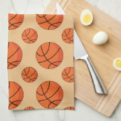 Cartoon Basketball Ball キッチンタオル (四つ折り)