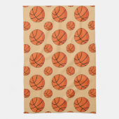 Cartoon Basketball Ball キッチンタオル (縦)