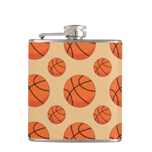 Cartoon Basketball Ball フラスク (正面)