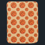Cartoon Basketball Ball ベビー ブランケット<br><div class="desc">A classic orange cartoon basketball ball illustration. Perfect gift idea for basketball fans,  your favorite coach,  your mom and dad that support you during your game when you dunk and shot the ball. Ideal as a basketball birthday gift for kids,  boys and girls.</div>