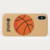 Cartoon Basketball Ball | Add Name Case-Mate iPhoneケース (裏面(横))