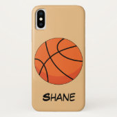 Cartoon Basketball Ball | Add Name Case-Mate iPhoneケース (裏面)