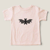 Cartoon Bat Peach Toddler Shirt (デザイン正面)
