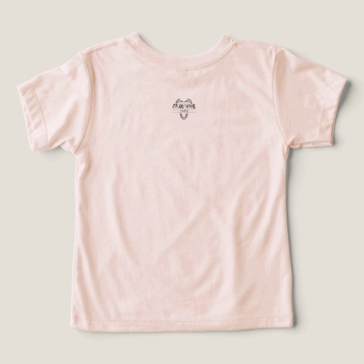 Cartoon Bat Peach Toddler Shirt (デザイン裏面)