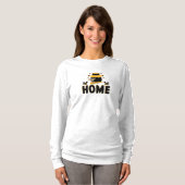 Cartoon Bee and Honey Jar "HOME" T-Shirt Tシャツ (正面フル)