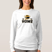 Cartoon Bee and Honey Jar "HOME" T-Shirt Tシャツ (正面)