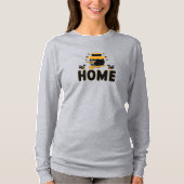 Cartoon Bee and Honey Jar "HOME" T-Shirt Tシャツ (正面)