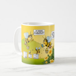 Cartoon; bijeenkomst en zoom meeting.  コーヒーマグカップ