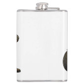 Cartoon Biker with Powerful Motorcycle Rider Art フラスク (裏面)