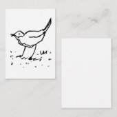 Cartoon Bird Pen Art Drawing ノートカード (正面/裏面)