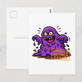 Cartoon Blob – Approved by Halloween ポストカード (正面/裏面)