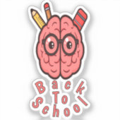 Cartoon Brain Educational Sticker Pack -おもしろい勉強 シール (正面)