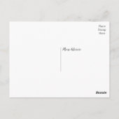 Cartoon Bride & Groom 結婚's Thank You ポストカード (裏面)